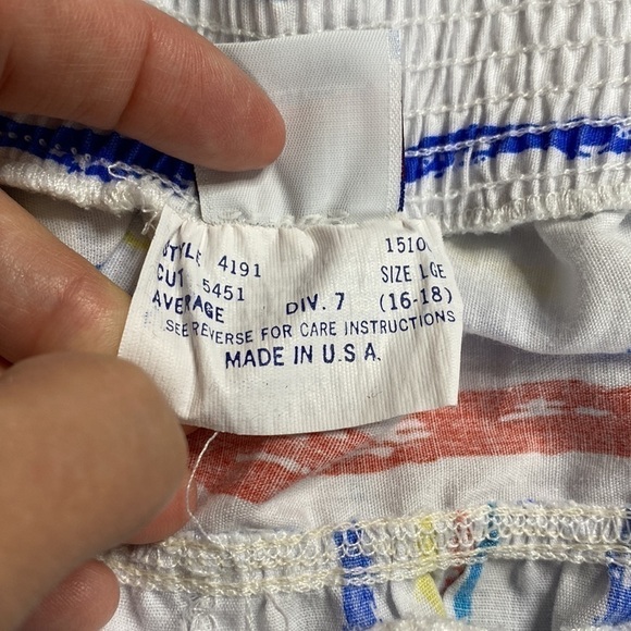 Vintage Winners Choice Red White Blue Striped Wide Leg Capri Pants Large 80s - Picture 4 of 7